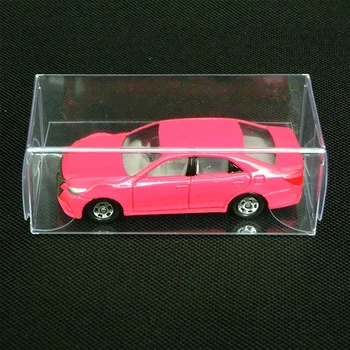 20PCS Кутия за показване на играчки за кола модели 1: 64 прозрачна кутия за моделите на Притежателя прозрачен калъф за съхранение на Декор за парти Прозрачна подарък витрина