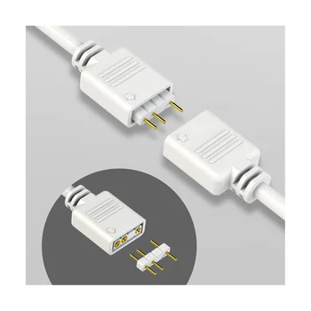3-пинов удлинительный кабел 5 В дънната платка на компютъра, удължител за свързване на кабел хъб с 1 точка 4, сплитер ARGB, бял