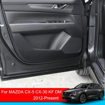 4 БР. Автомобилна Врата Противоударная Накладки За Mazda CX-5 CX-30 KF DM 2012-2025 Кожена Защитно Фолио Защитен Стикер Въглеродни Аксесоари