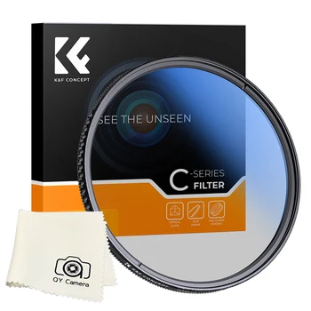 K&F Concept Обектив CPL Филтър 58 мм Кръгла издаде лицензия за същата дейност Olympus M. ZUIKO ED 75 мм f1.8 m4/3 C Series Със синьо покритие