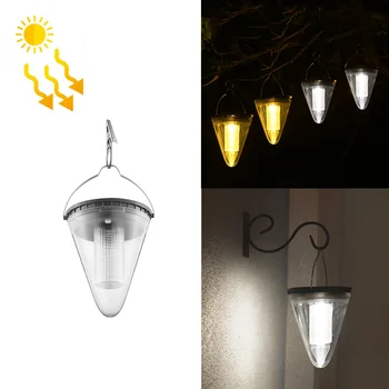 Led лампа със слънчева енергия, лампа във формата на конус, градински двор, външно водонепроницаемое украса, окачен празничен декор, лампа