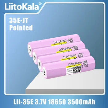 LiitoKala INR18650 35E Яка 100% Оригинал за 18650 3500 mah 25A Освобождаване от отговорност INR18650 Литиево-йонна Батерия От 3.7 На Акумулаторна батерия