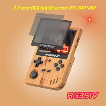 RG351V 3,5-инчов IPS екран видео Ретро преносима игрова конзола 144G 10000 + PS1 GB N64 мини джобен игри плейър Подаръци за деца