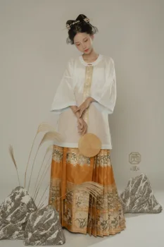 WuErJi Оригиналната китайска традиционна облекло Hanfu за жени, китайското рокля, елегантна пола с лошадиным лице