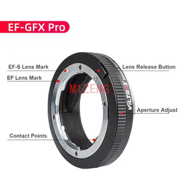 Адаптер за предаване EXIF с автоматично фокусиране Eos-GFX pro за обектив Canon EF/EF-S до камерата fujifilm GFX GFX50S GFX50R gfx100