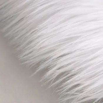 Елегантен, Мек Бял Цветна подложка от изкуствен Овчинного кожа Серия Plush and Fluffy Shag, 2 x 6 ФУТА, 1 пакет Лукс