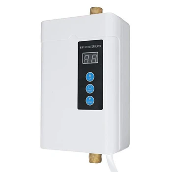 Електрически бойлери EU Plug 4000 W На 220 В безцилиндровый незабавен нагревател за топла вода смесител за душ Кран термостат отопление