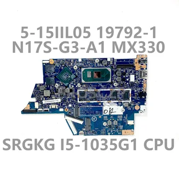 За Lenovo IdeaPad Flex 5 15IIL05 448.0K105.0011 дънна Платка на лаптоп 19792-1 С процесор SRGKG I5-1035G1 N17S-G3-A1 MX330 8G 100% Тествана