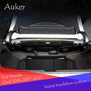 Изолация на Багажника на Колата Хлопчатобумажный звук proofing Килим Лепкава Подложка Кола-стайлинг За Honda Civic 10th 2017-2021