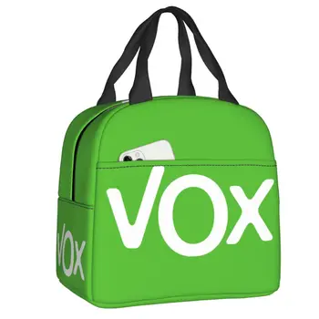 Испания Vox Флаг Изолирано чанта за обяд Испанска политическа партия Преносим термоохладитель Bento Box за жени Детски чанти за пикник с храна