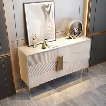 Италиански минималистичен шкаф за антре Шкаф за входно антре вили, шкафче за дрехи, луксозни дизайнерски мебели за главната спалня, скрин
