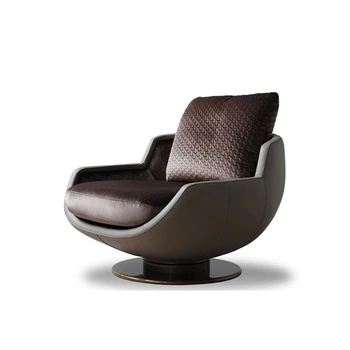Италиански новия дизайн на всекидневна отточна тръба на шарнирна връзка кожен диван-стол