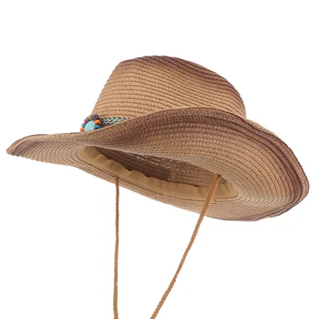 Лятна шапка с широка периферия, лятна градинска шапка, пътна шапка от слънцето, ковбойская сламена шапка, шапка