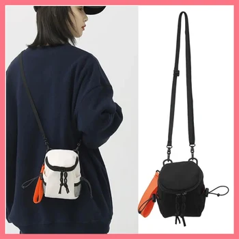 Малка холщовая чанта унисекс, ежедневни чанти-незабавни посланици по рамото за мъже, портмонета и чанти