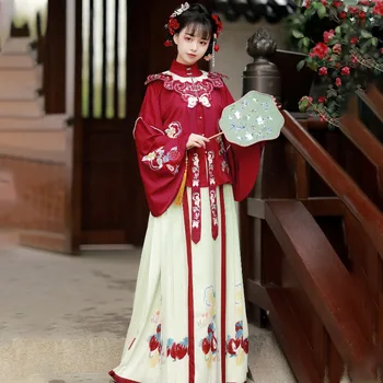 Нова рокля Hanfu, костюм за народни танци, традиционен китайски национален костюм на фея, етап костюми на принцеса древна династия Хан