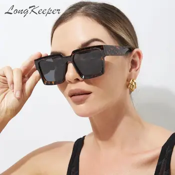 Нови квадратни слънчеви очила дамски черен големи слънчеви очила в голяма рамка, Реколта женски външни точки на Водача Ретро Oculos De Sol UV400