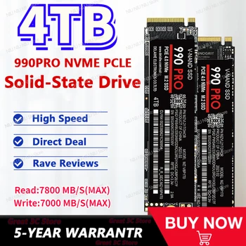 Оригинален 4 TB M. 2 2 TB SSD NGFF NVME SSD твърд Диск 980EVO 4 TB NVMe pcie 990 PRO Hdd Вътрешен Твърд Диск За Лаптоп/Десктоп компютър/mac