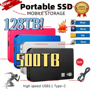 Оригинален Високоскоростни SSD-диск с капацитет 1 TB Преносим Външен Твърд диск С интерфейс USB3.0 HDD Мобилен Твърд диск За Лаптоп/mac/PC