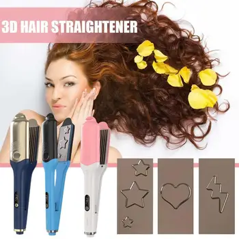Пресата за коса 3D Изображение Утюжок За Щамповане на Косата С 3 Електрически Железни Клещи Преси За Щамповане на Различни Табели За Коса 3 T5Y9