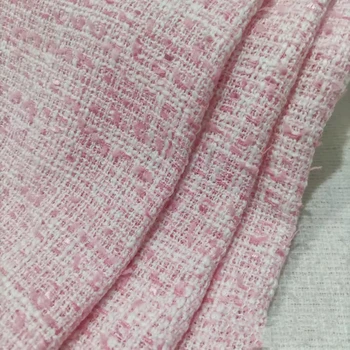 Розова ароматна кърпа Вълнена твидовая тъкан Плат за палто поли Плат за дрехи