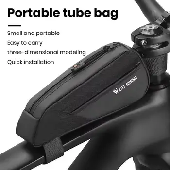 Чанта за каране на велосипед рамка, водоустойчива чанта за каране на велосипед-дограма, голям задържане лента, дизайн за съхранение на велосипед, чанта за съхранение на мотор