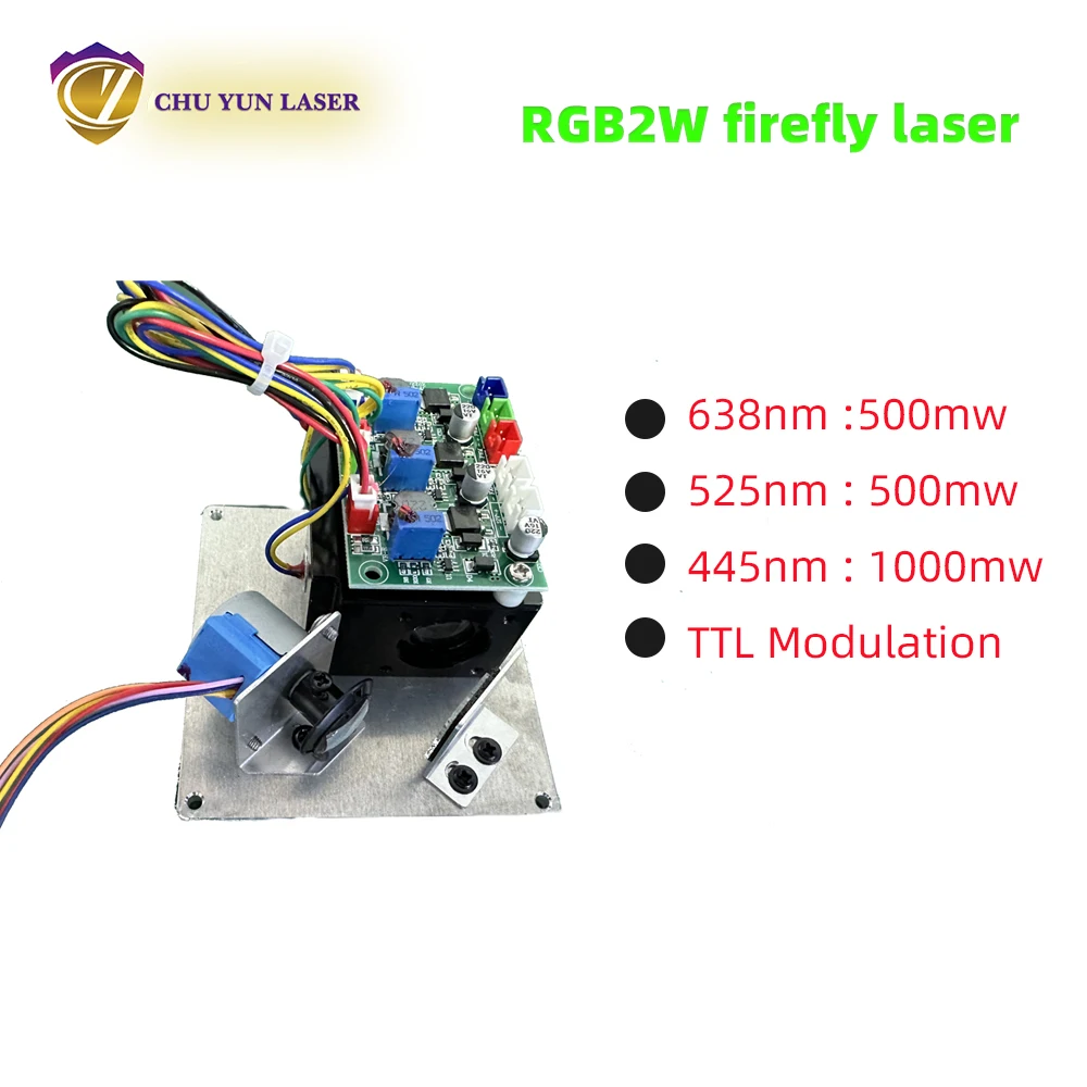 RGB 2 W Бял червен/зелен/син диоден лазерен модул светулка сценичното осветление TTL модулация1