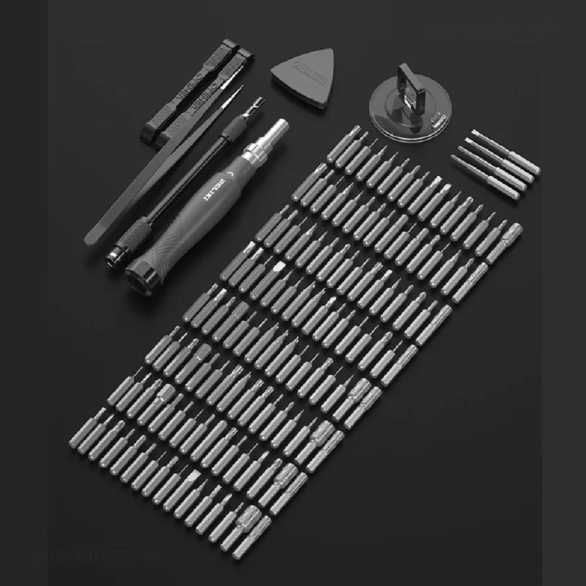 Youpin DELIXI, набор от отвертки 145 в 1, прецизна магнитна отвертка за ремонт на телефони, преносими компютри, комплекти отвертки, ръчни инструменти1