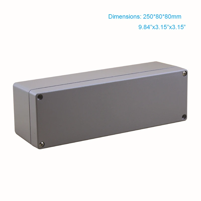 Водоустойчива алуминиева проект, IP67 кутия, използвана за свързване на / управление на / разпределителната кутия 250*80*80 мм FA 221