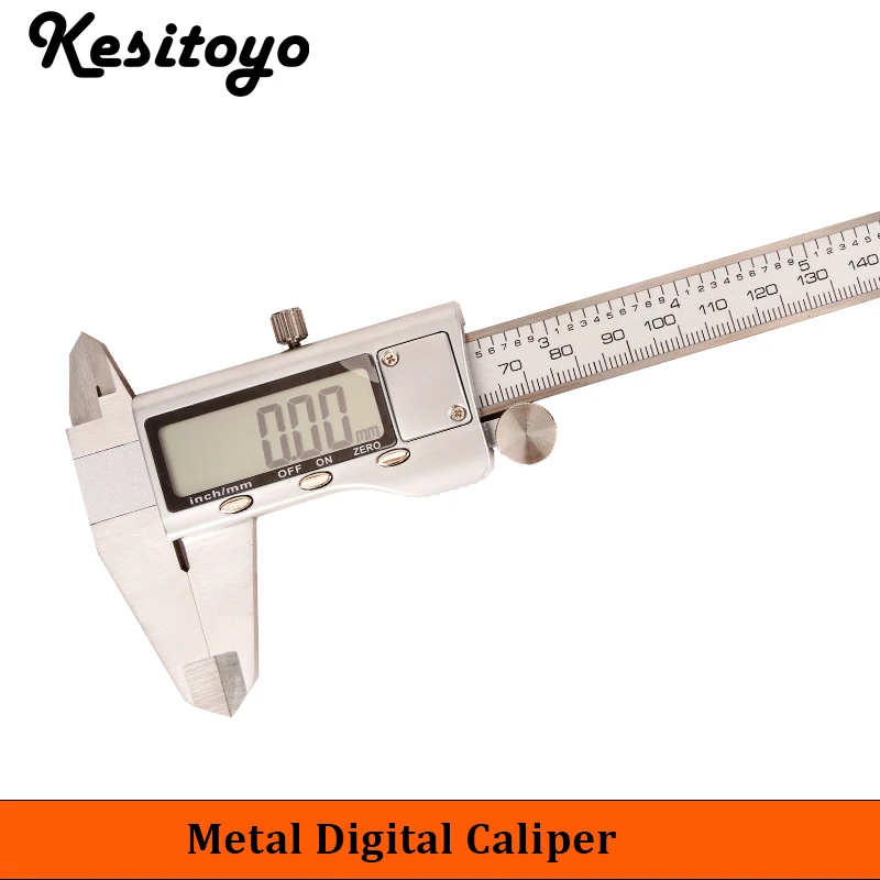 Дигитален метален штангенциркуль calipers от неръждаема стомана с нониусом Електронна микрометрическая гама от Професионални пахометр за измерване на дълбочината1