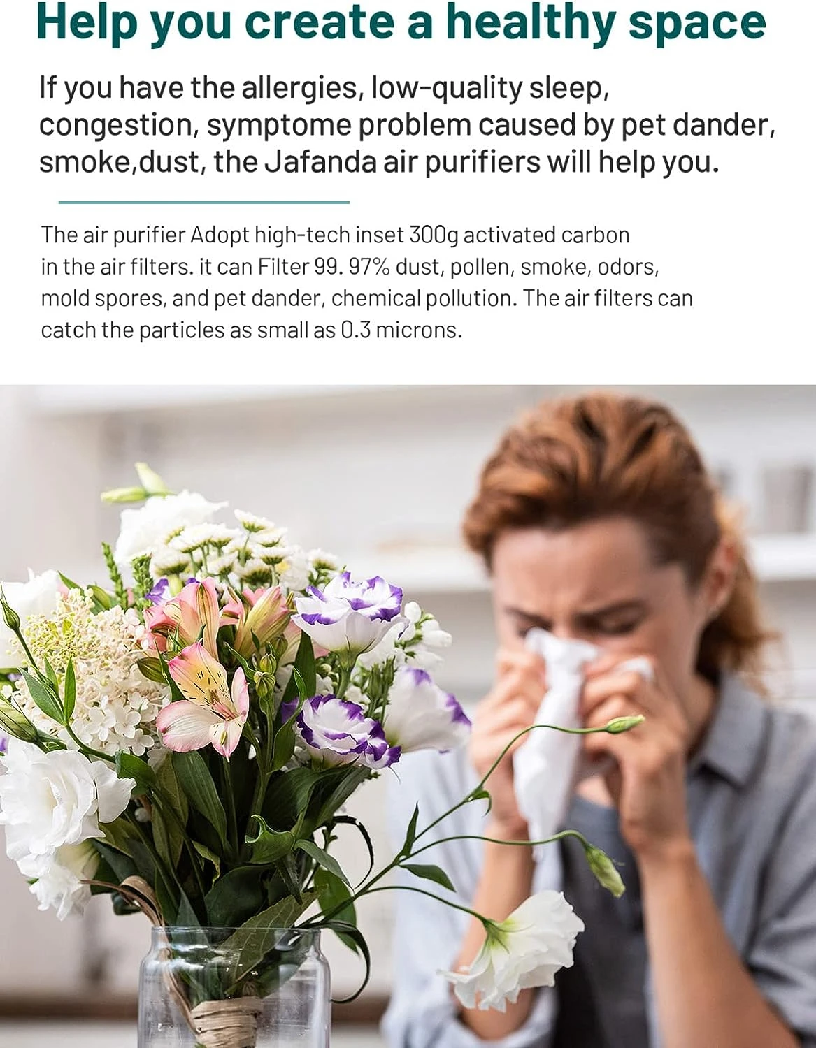 Пречистватели на въздух за Страдащите от алергии Домашна Голяма Стая 1190ft2 H13 True HEPA Филтър лека нощ с регулируема яркост и Активен въглен Премахване на 99,91