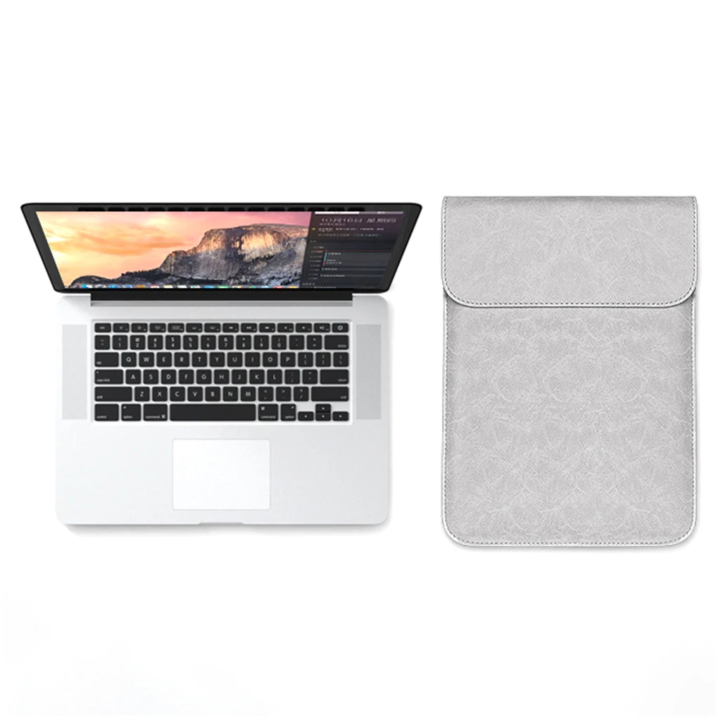 Калъф за лаптоп, водоустойчива чанта за съхранение на изкуствена кожа, подмяна на своята практика за лаптоп MacBook Pink 13 3 инча2