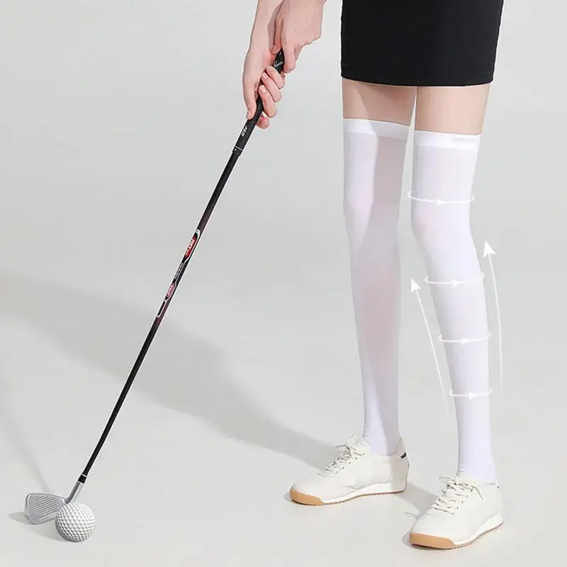 Чорапи от ледената коприна, за жени със защита от слънцето UPF50, стръмни чорапи за голф, устойчиви на uv, высокоэластичные меки дишащи чорапи за cosplay2