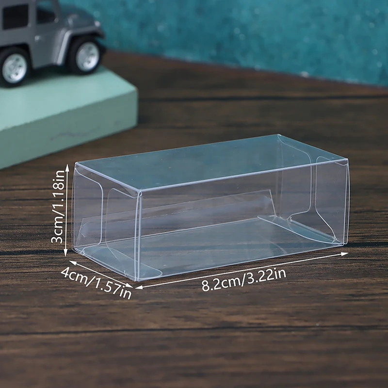20PCS Кутия за показване на играчки за кола модели 1: 64 прозрачна кутия за моделите на Притежателя прозрачен калъф за съхранение на Декор за парти Прозрачна подарък витрина3