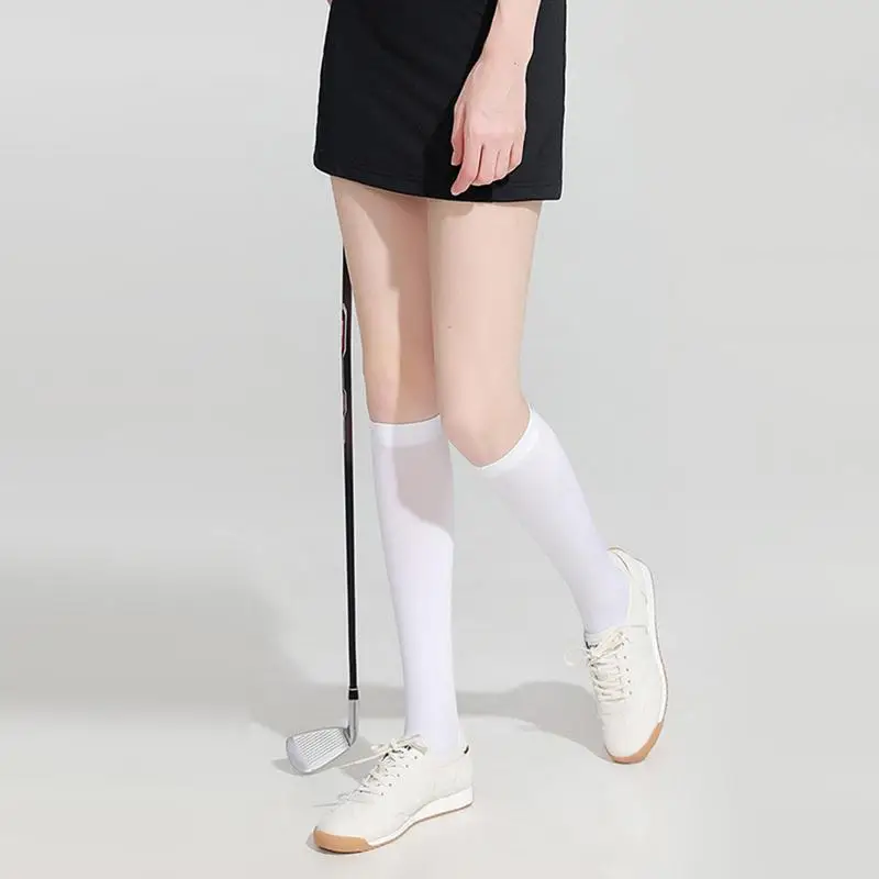 Чорапи от ледената коприна, за жени със защита от слънцето UPF50, стръмни чорапи за голф, устойчиви на uv, высокоэластичные меки дишащи чорапи за cosplay4