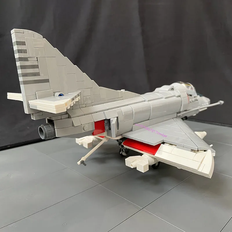 Новата Военна модел MOC на Втората Световна война в мащаб 1:35 A-4E Skyhawk, модел на реактивен изтребител, творчески идеи, технологии Детска играчка, Подарък самолет, Блокове5